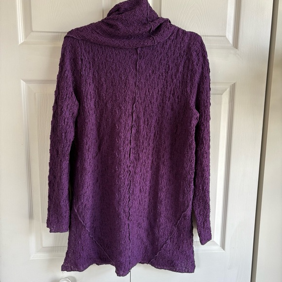 Soft Surroundings Purple Top Crinkle S Tunic Dress Stretch Rowan Artsy Jellyfish - Picture 6 of 6